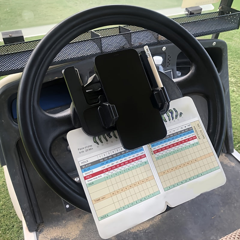 1pc Universal Golf Cart Phone Mount - Secure Steering Wheel Holder with GPS Function - Perfect Accessory for Club Cars and Exciting Gifts for Car Enthusiasts - Birthday, Christmas, and New Year Celebration