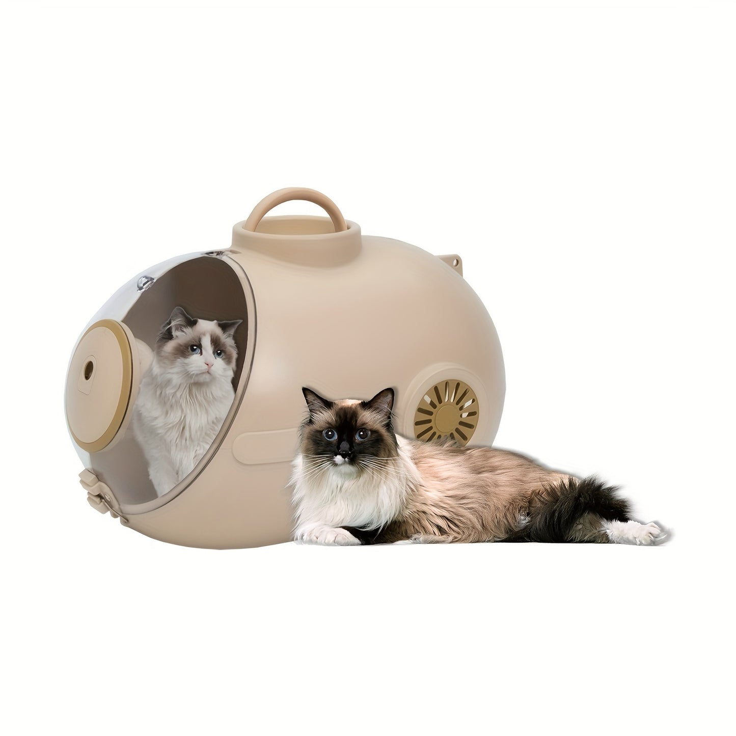 1 PCS 24L Breathable Submarine Cat Backpack Carrier - Ventilated Space Capsule for Small Medium Cats, Dogs, Puppies, Perfect for Traveling, Camping, Outdoors, Walking
