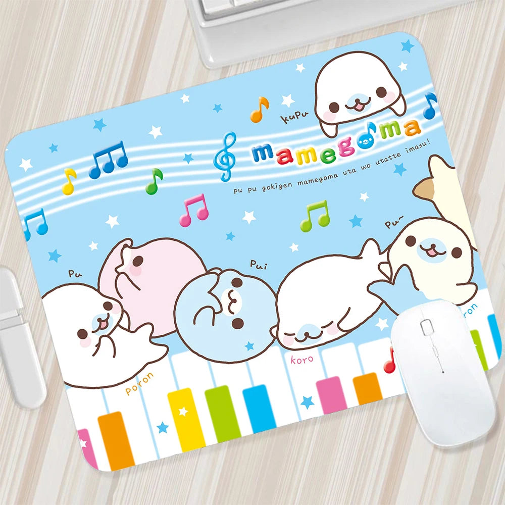 Japanese Cute Mamegoma Small Mouse Pad Gaming Mousepad PC Gamer Mouse Mat XXL Computer Pad Keyboard Mat Desk Pad Laptop Mausepad