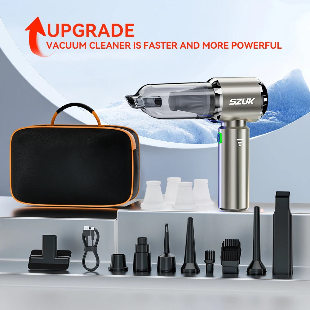SZUK C012MAX Car Vacuum Cleaner Wireless Mini Handheld Strong Suction Cleaning Machine Portable Vacuum Cleaner for Car Home