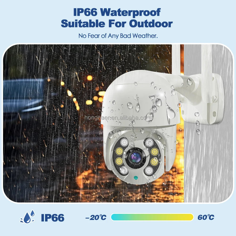 Hongnaer 3MP Human Tracking Indoor Outdoor HD Wireless Dome PTZ IP Camera Tuya Smart 360 Home WiFi Security CCTV Network Camera