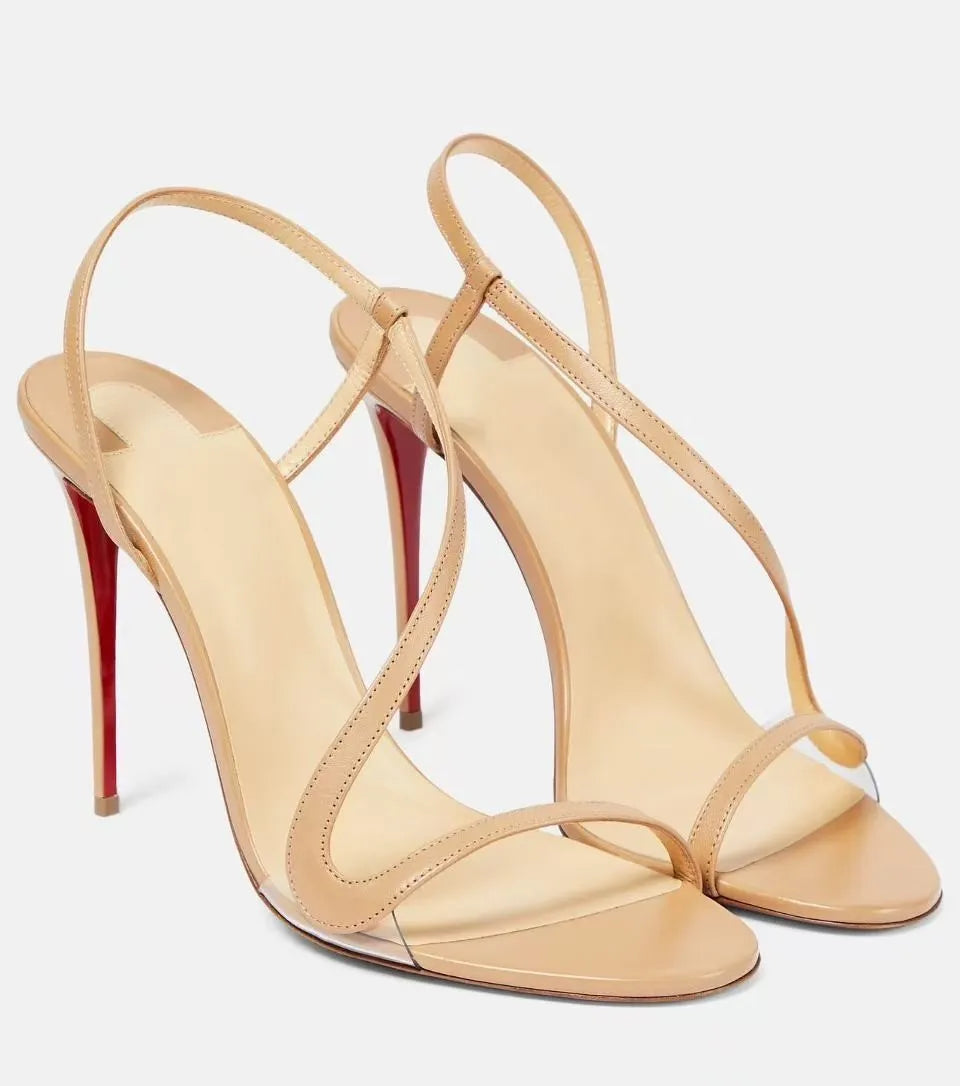 Women's Crystal Mesh Pointed Toe Stiletto Heels | Black Sheer Red Sole Pumps | Elegant Party Wedding Dress Shoes Red Bottom