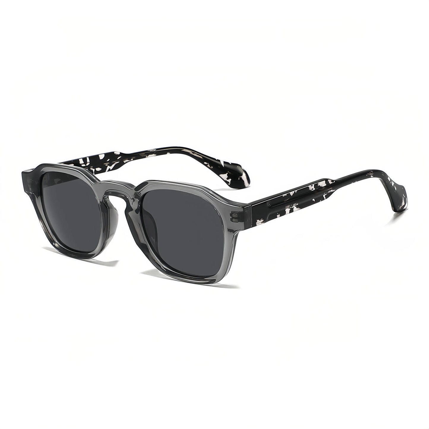 HBK Luxury Retro Sunglasses with TR90 Frame Square Acetate High Polarized Custom Lens for Men and Women This Summer