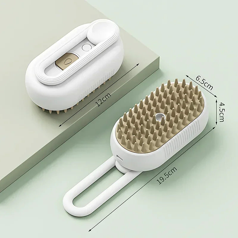 3 in 1 Pet Dog Steamy Spray Cleaning Brush Anti-splashing Hair Removal Massage Grooming Comb