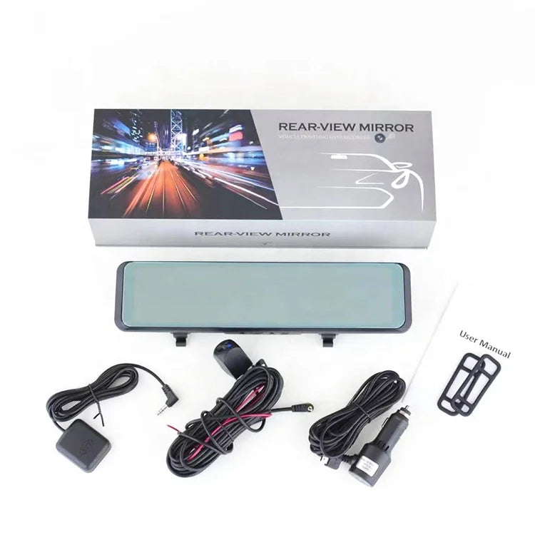 12 Inch 4K HD Wide Angle 170 Mirror Car Dvr Dashcam Dash Cam Front and Rear 4K With WIFI GPS Dual Lens Rearview Touch Screen