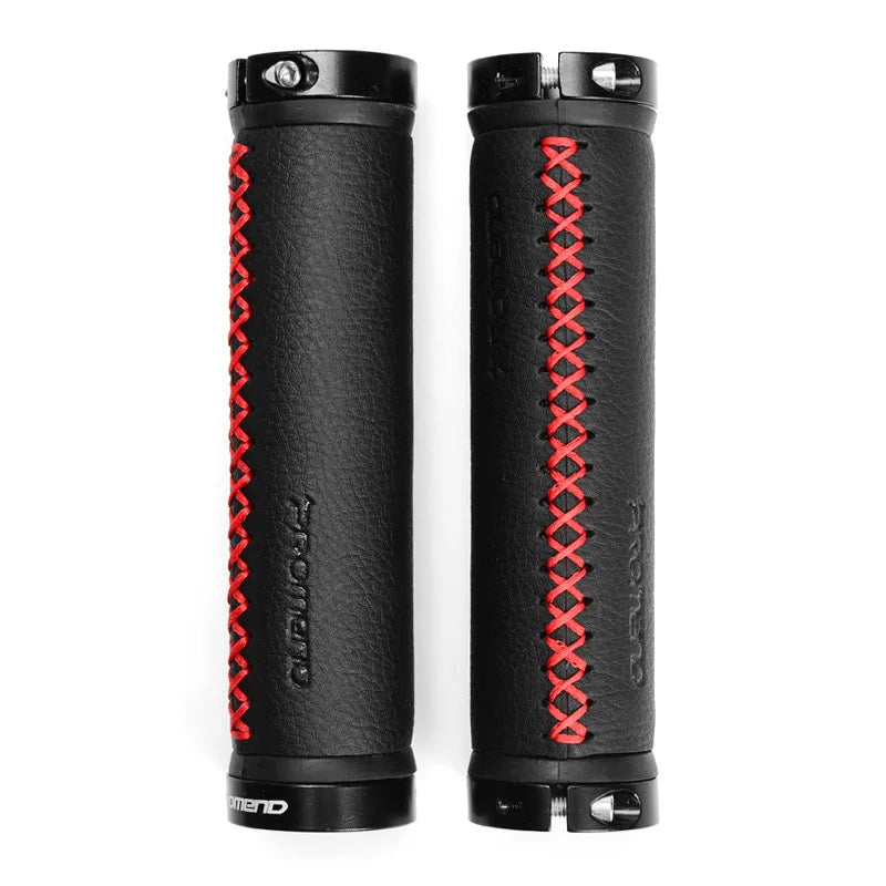 1 Pair Cycling Bike Grips Fiber Leather Mtb Handlebar Cover Grips Smooth Soft Anti-slip Handle Grip Aluminum Lock Bike Part