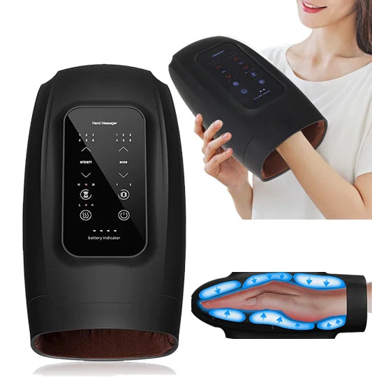 Phenitech Hand Massager with Heat and Air Compression Acupressure for Arthritis and Carpal Tunnel Cordless Hand Massager