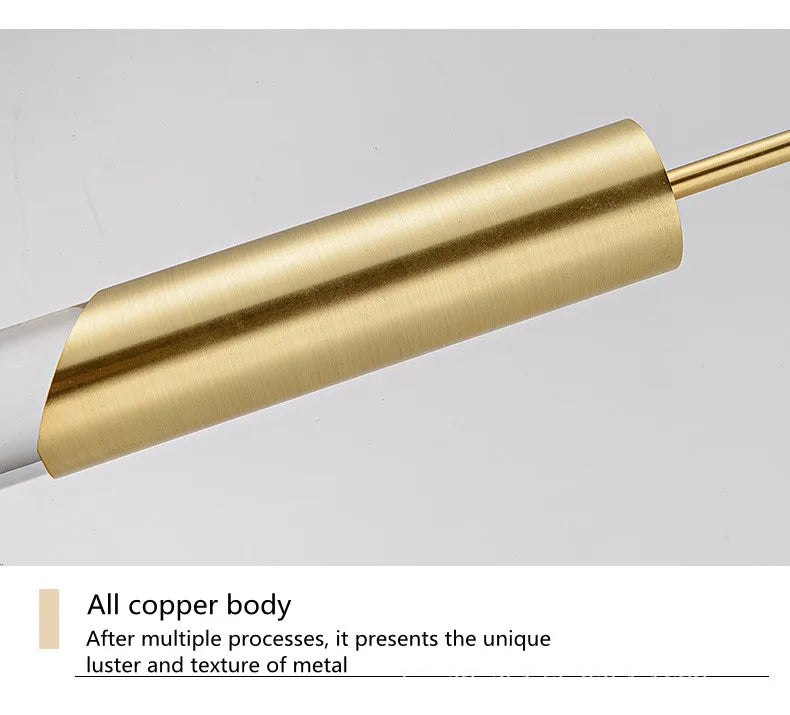 Minimalist Chandelier All Copper Gold Lights Bedside Small Chandelier Bedroom Study Bar Designer Nordic Modern Dining Room Lamps