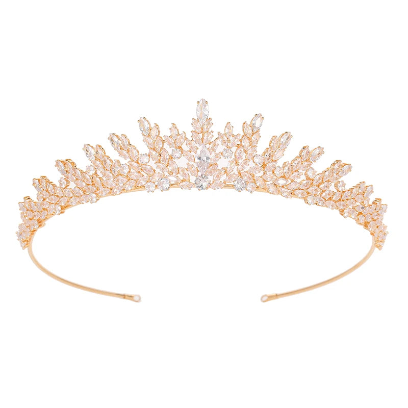 Handmade Delicate Tiara Women Hairband Headdress Crystal Bridal Hair Vine Crown Wedding Hair Accessories AA BC6965