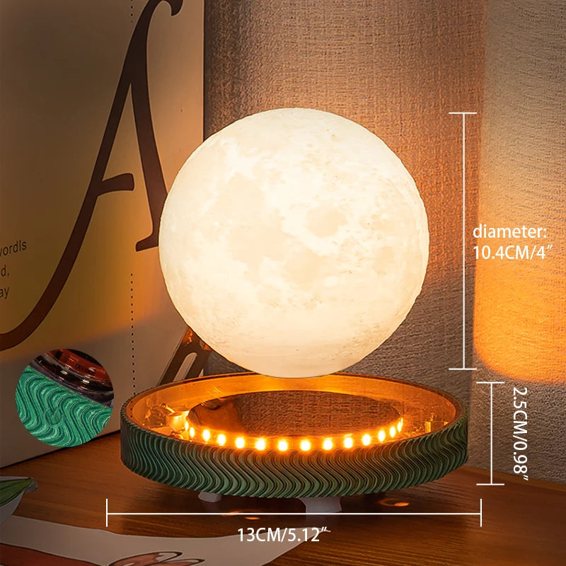 New design Magnetic levitating Light moon lamp Personalized Gift Night Light New design for Rotating 14cm table lamp