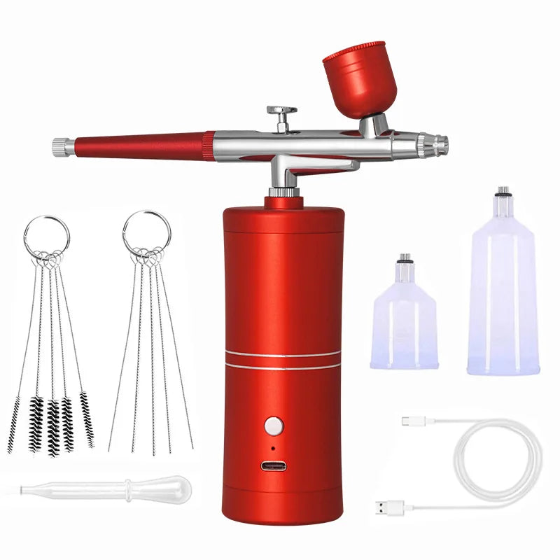 Hot Sale Oxygen Injector Portable Cordless AirBrush Compressor Kit for Nail Art Cake Crafts