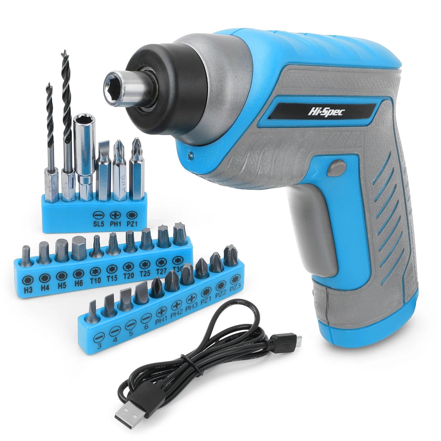 Hi-Spec Pink 3.6V Electric Screwdriver Rechargable Cordless Screwdriver Small Screw Gun USB Charge Powerful Electric Screwdriver