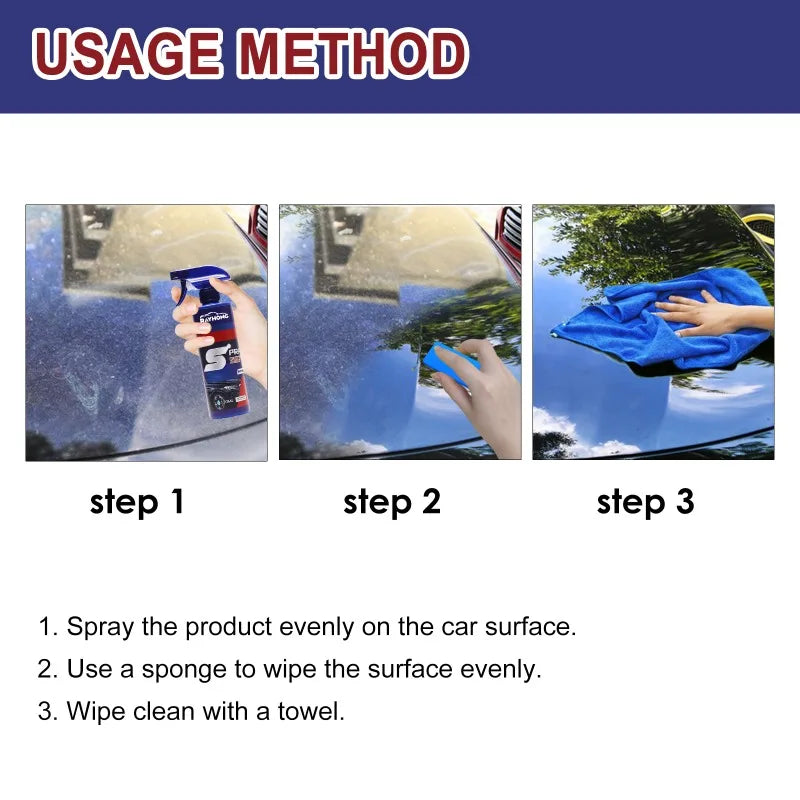 Automotive Coating Spray, Car Paint Maintenance Paint Surface Decontamination Brightening Nano Coating Spray Coating Agent