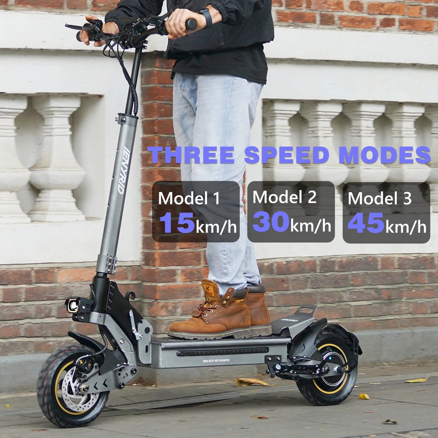 2025 New Style 48v/800w 15ah IENYRID S1 EU UK US Warehouse 10 Inch off Road Folding Electric Scooter for Adults