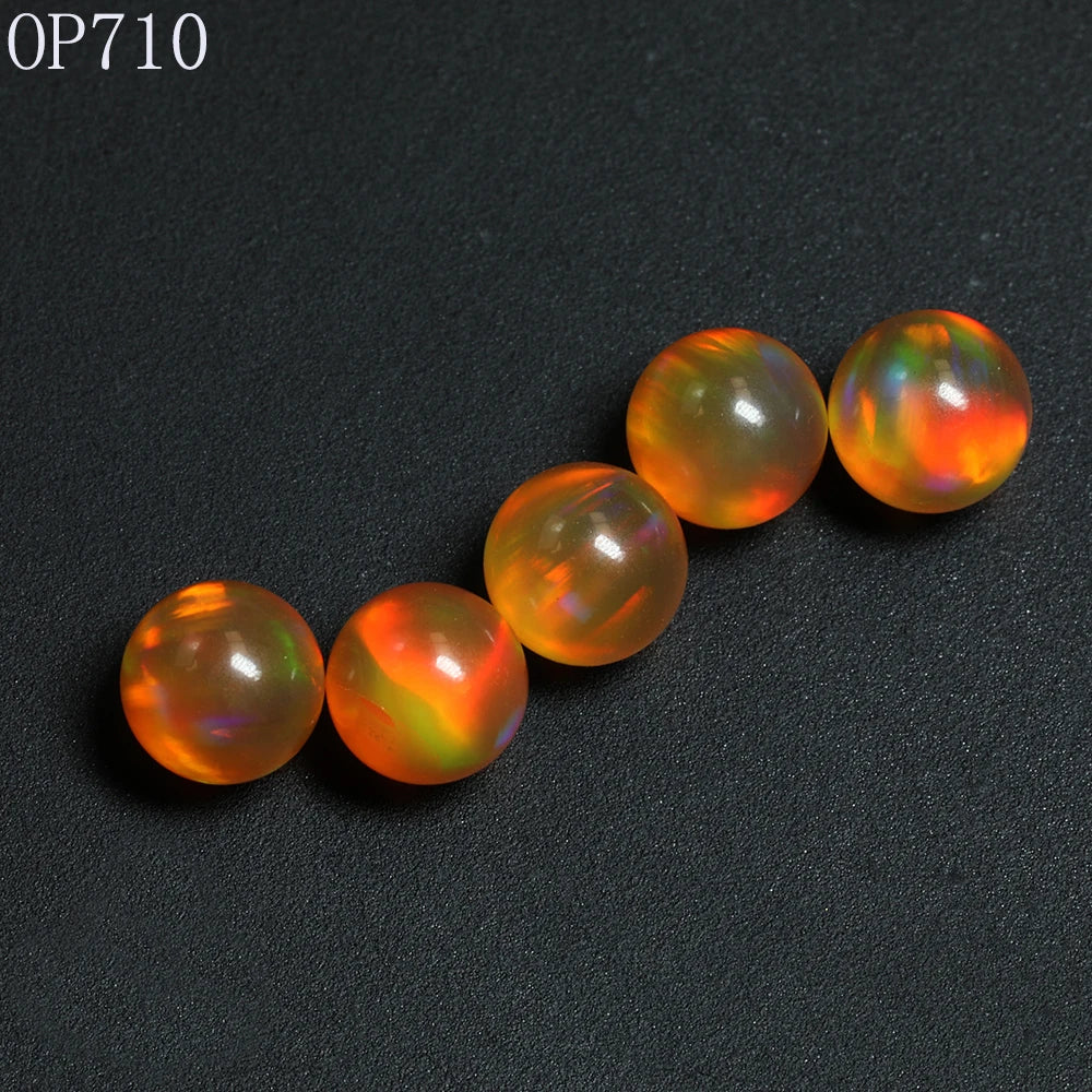 Free Shipping Glass Jewelry Material Heat Resistant Ball Beads Top Fire Synthetic Gilson Opal Stone
