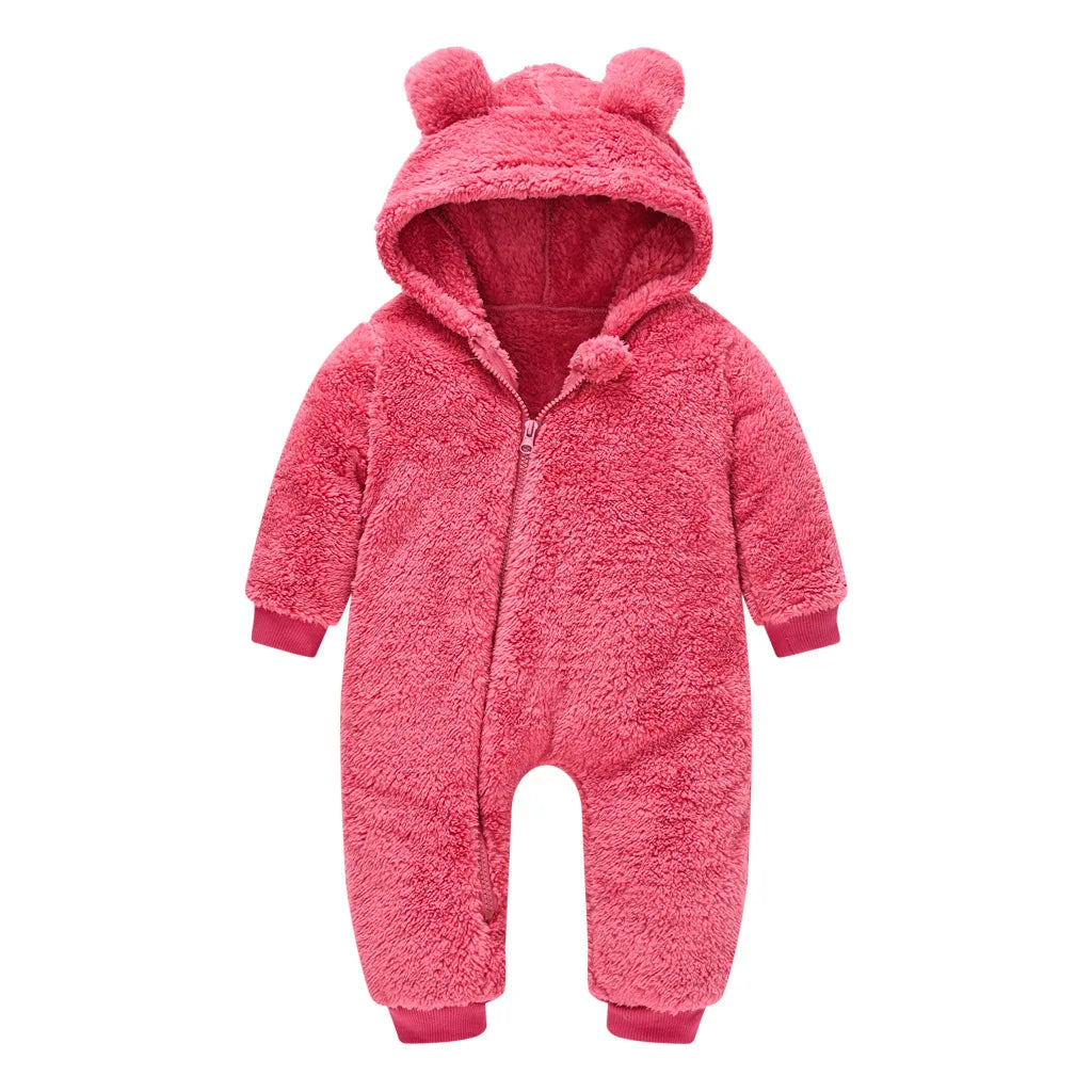 Newborn Baby Romper Winter Costume Baby Boys Clothes Polar Fleece Warm Baby Girls Clothing Overall Baby Rompers Jumpsuit
