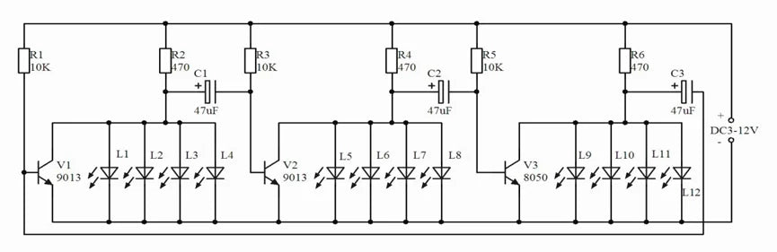 Diy kit electronics LED circuit board kits LED light electronic components manufacturing diy kit spare parts student Laboratory