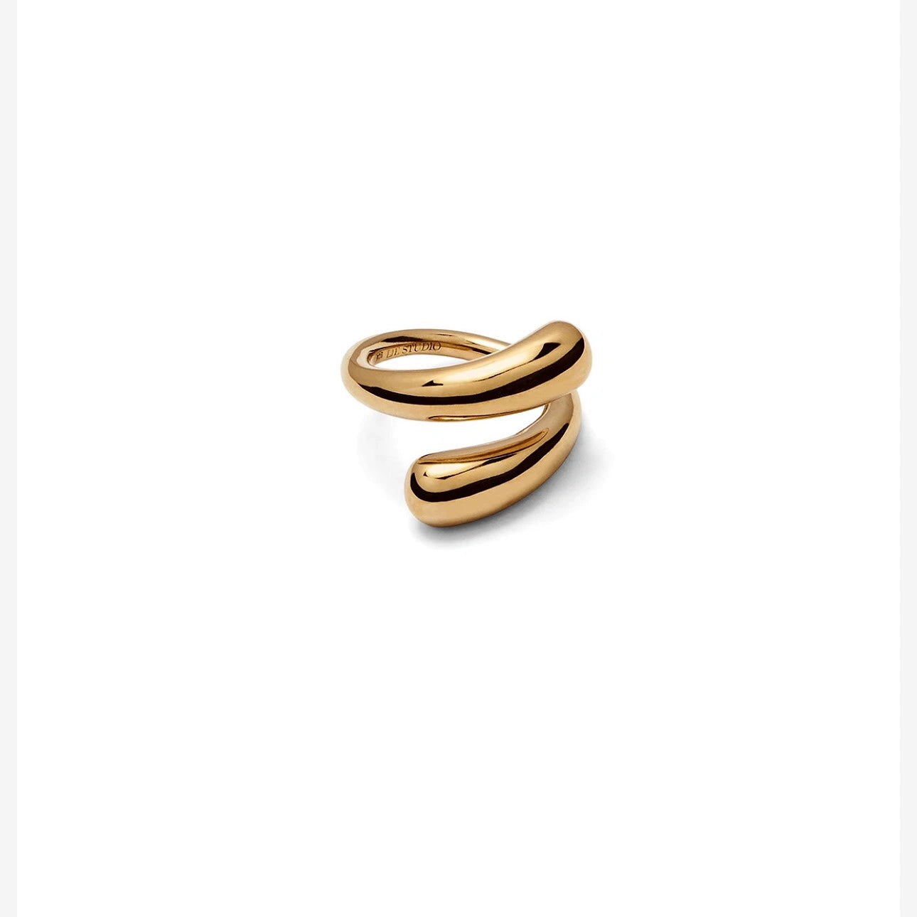 Minimalist Metal Feeling Neutral Water Drop Open Ring Liestudio Denmark Niche Style Retro Fashionable Twin Bracelet