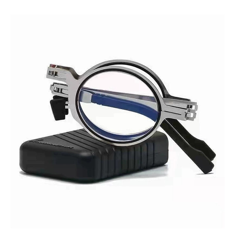 New Arrival Ultra Light Anti Blue-Ray Foldable Reading Glasses Men and Women Hd Portable Presbyopic Glasses Can Stick Mobile Phone Fashion Glasses