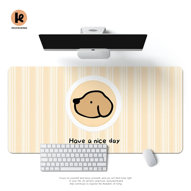 Huixiang Puppy Mouse Pad Oversized Girl Good-looking Office Computer Keyboard Desktop Station Table Mat Cute