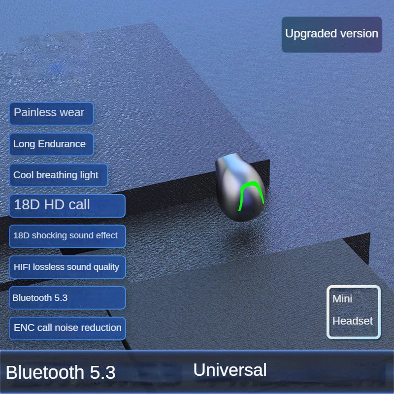 Mini Invisible Headset Bluetooth 5.3 in-ear Earphone TWS Wireless Headphone Noise Reduction HiFi Earbuds for XIAOMI iPhone