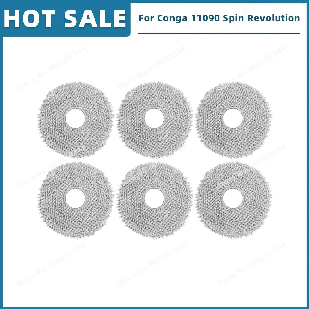 Compatible For Cecotec Conga 11090 / 13090 Spin Revolution Replacement Parts Accessories Filter Main Side Brush Mop Dust Bag