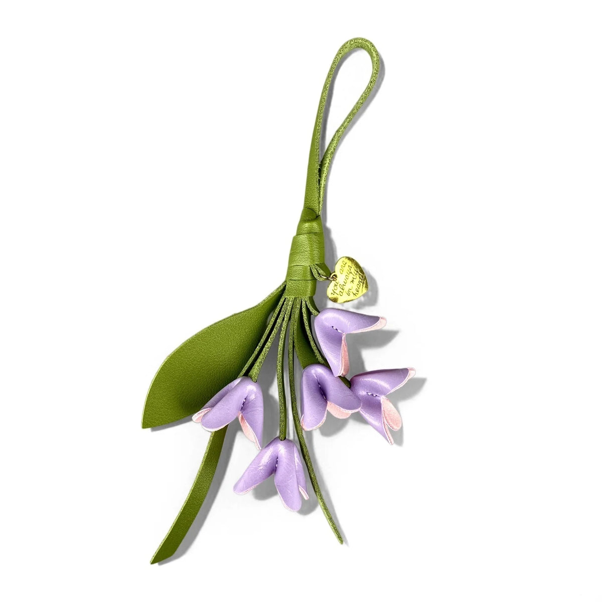 Luxury PU Leather Osmanthus Charm Set – Floral Keychain Bag Pendant-Earthy Neutrals Palette-Gift For Her-Flower Bag Accessory