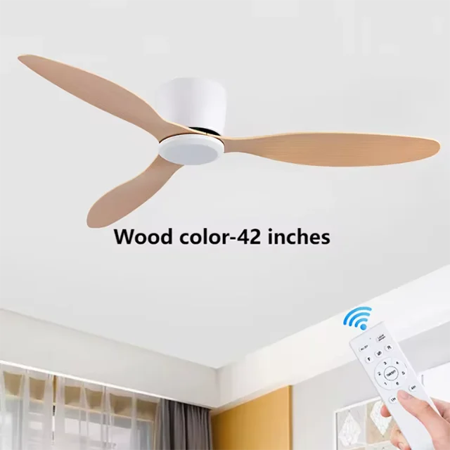 Modern Ceiling Fans No Light DC Motor Remote Control Cooling Fans Low Floor Ceiling Fan Silent Large Home Fan AC95-260V