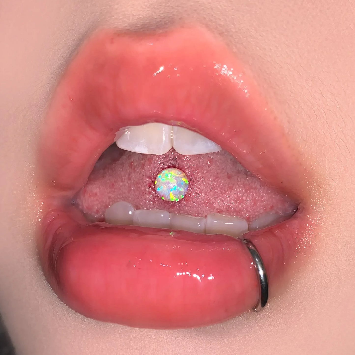 Fashionable 316L Stainless Steel External Thread 1.6mm Tongue Piercing Spicy Girl Piercing Jewelry High-quality and Simple