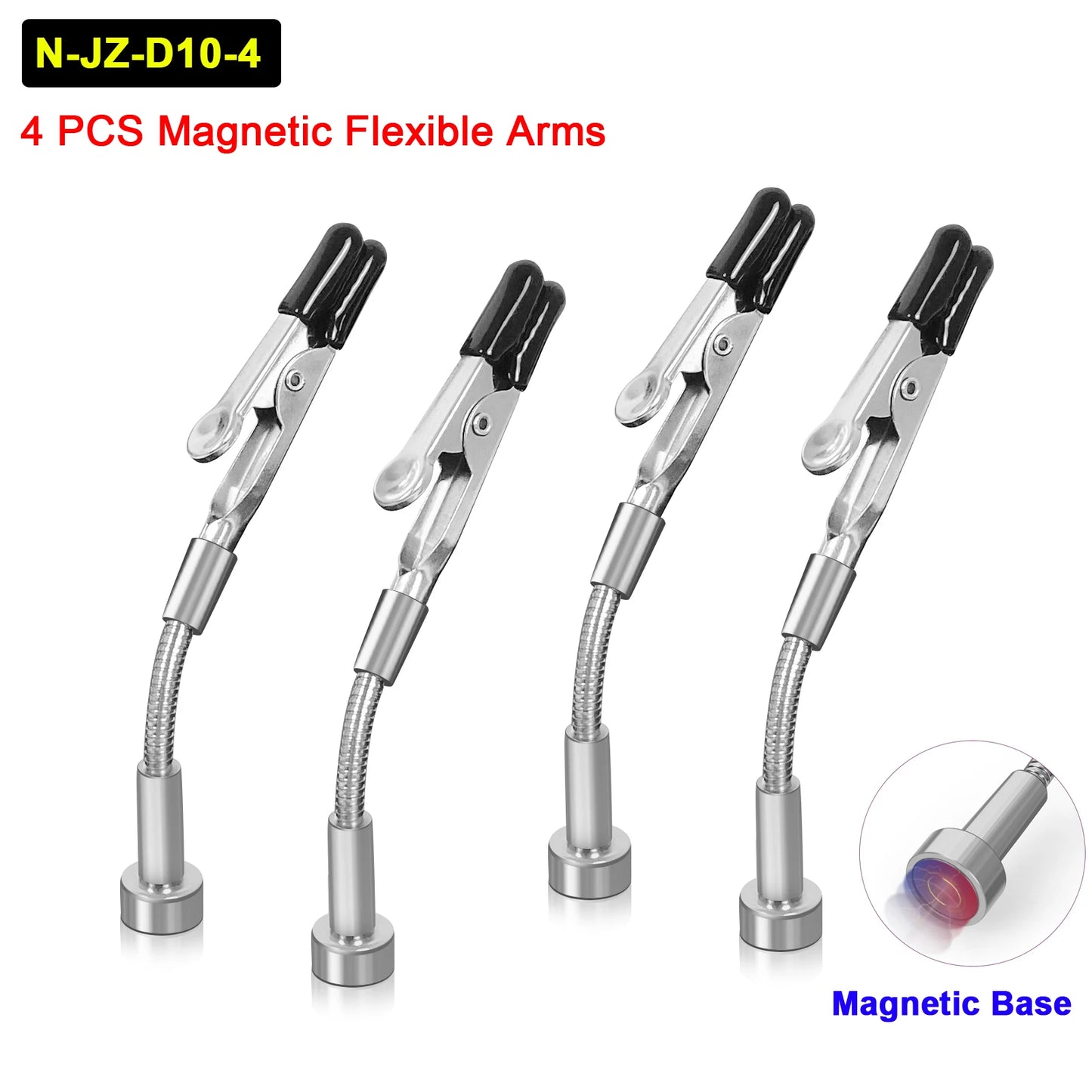 Toolour Soldering Helping Hands 4 Magnetic Universal Flexible Arm Welding Assistant PCB Clamp Third Hand Welding Repair Tools