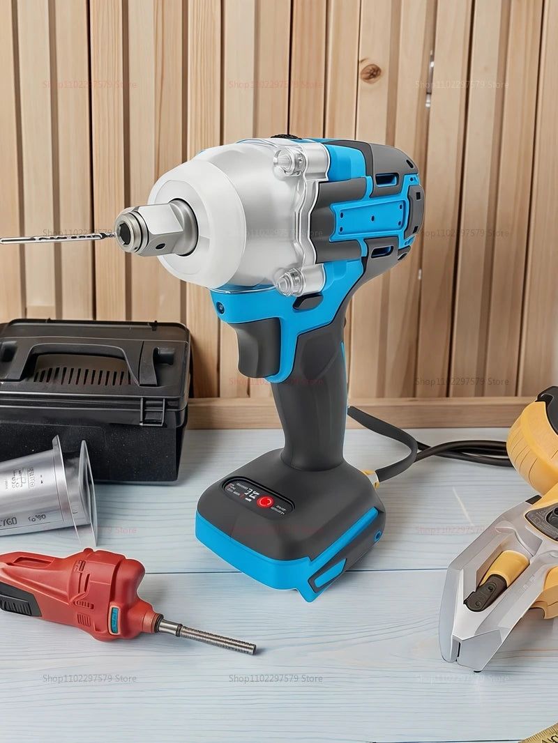 Wireless Impact Wrench Cordless Brushless Electric Power Tool High Torque Rechargeable Handheld Tool for Repair Construction