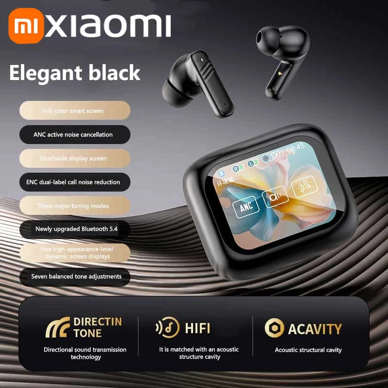 Xiaomi Full In Touch Screen Headphone ANC ENC LX10 Bluetooth 5.4 Noise Cancelling Earphone Wireless In Ear Earbuds With Mic New