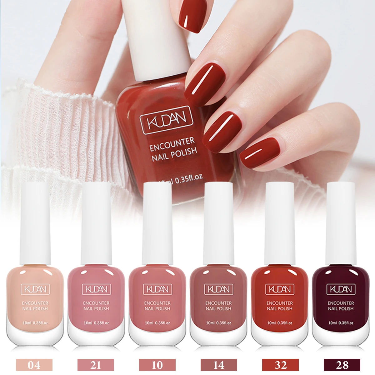 6Pcs/Set 10ml Nude Pink Nail Polish Water-Based Nail Polish Odorless Fast-Drying,No Need To Bake, Suitable For All Seasons Salon