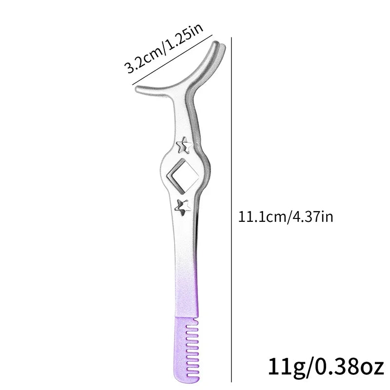 Color Eyelash Comb Tweezers Carbon Steel Professional Pincet Lashes Extension Tweezers False Eyelashes Applicator Makeup Tools