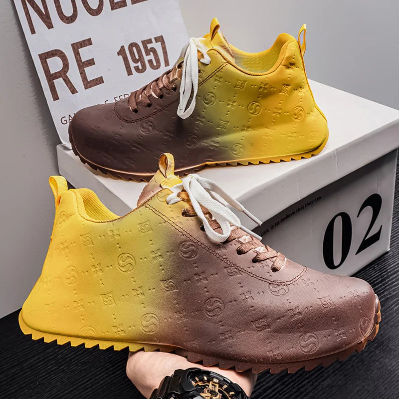 Men's Casual Sports Shoes Are Lightweight Comfortable Printed Trendy Versatile and Easy To Match with Street Style