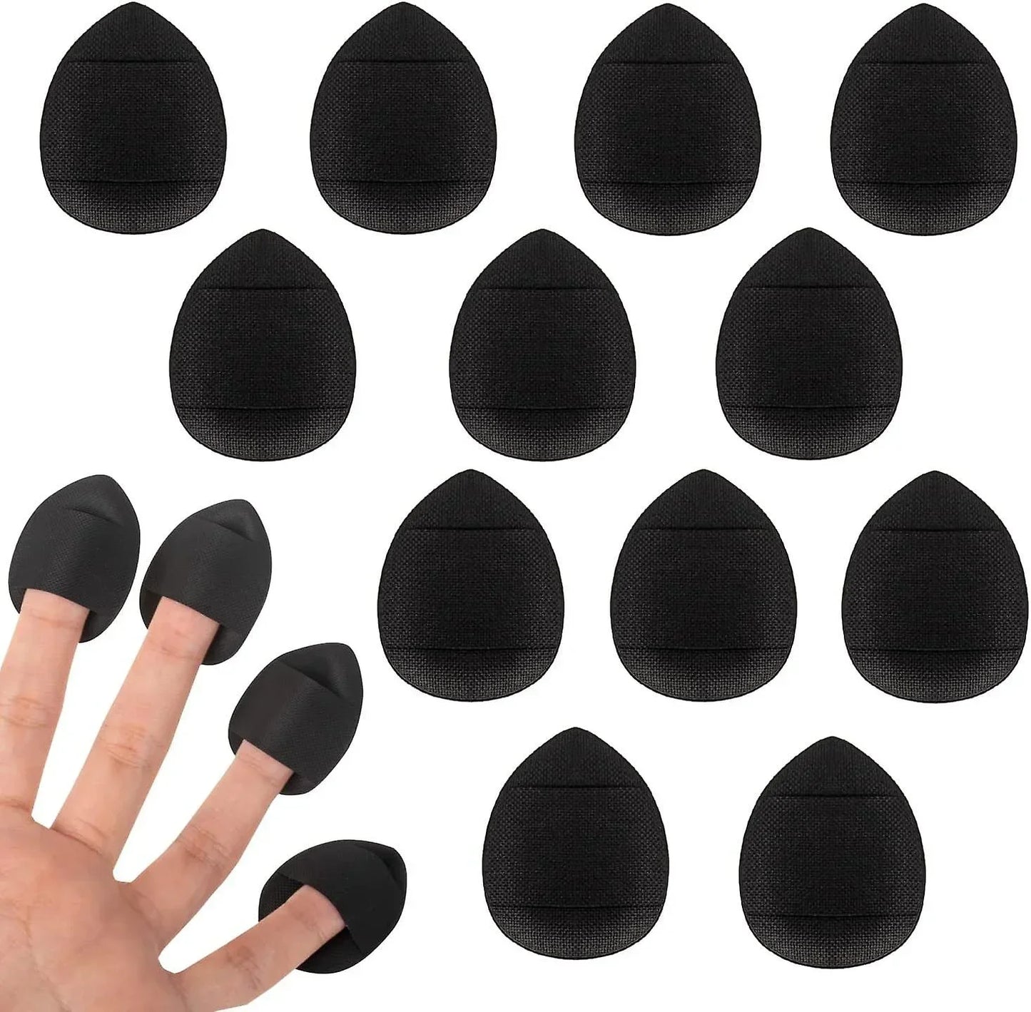 50-Pack Mini Fingertip Powder Puff Set (Pink) - Precision Foundation & Concealer Applicator Sponge Finger Pads