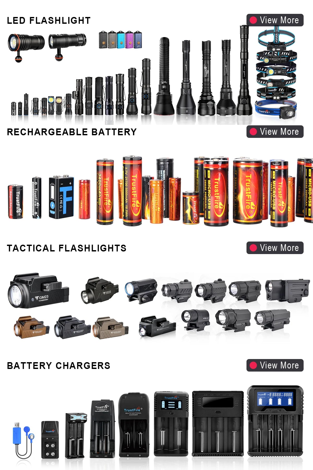 TrustFire Superior 2300LM Ultra Throw 1000M LED Hunting Flashlight T70 Camping Torch Light Flashlight