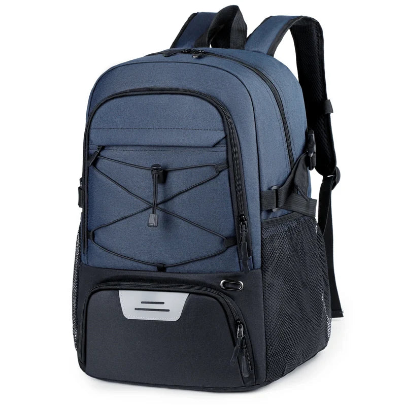 15.6" Laptop Reflective Strip Gym Bag for Men Women 35L Sports Basketball Backpack with Shoe Compartment