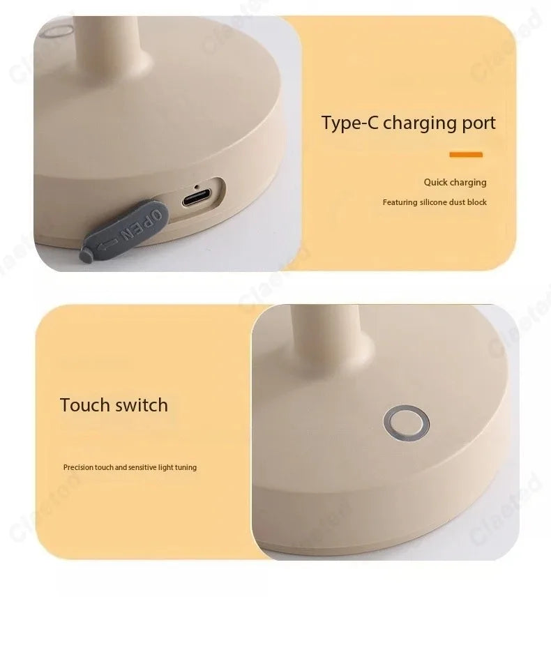 LED High Footed Desk Lamp with Water Ripple Projection Romantic Atmosphere Night Light for Couple Gift Indoor Bedroom