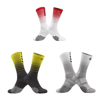 Sport Cycling Basketball Socks Compression Running Man Black Trend Breathable Long Hiking Damping Athletic Professional Big Kids