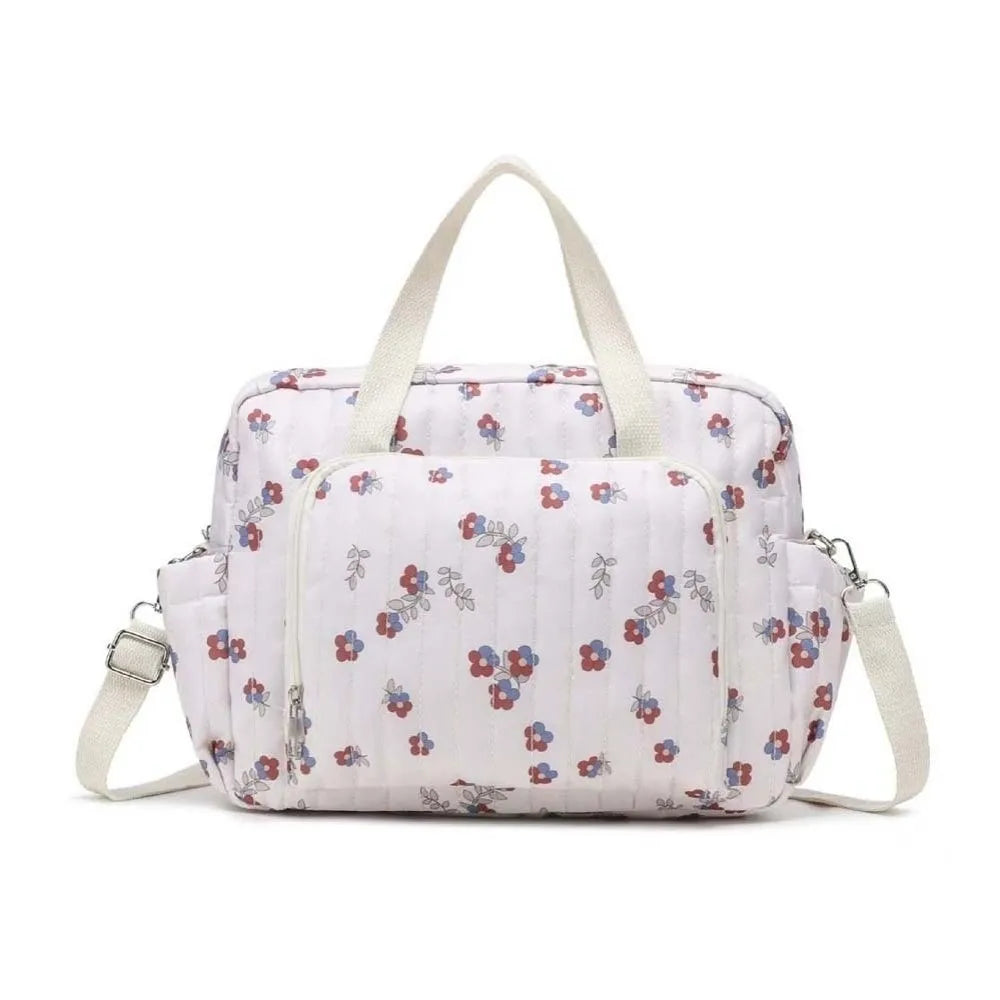 Cartoon Diaper Organizer Lightweight Large Capacity Mommy Shoulder Bag Soft-touch Foldable Stroller Hanging Pack Hospital Stay