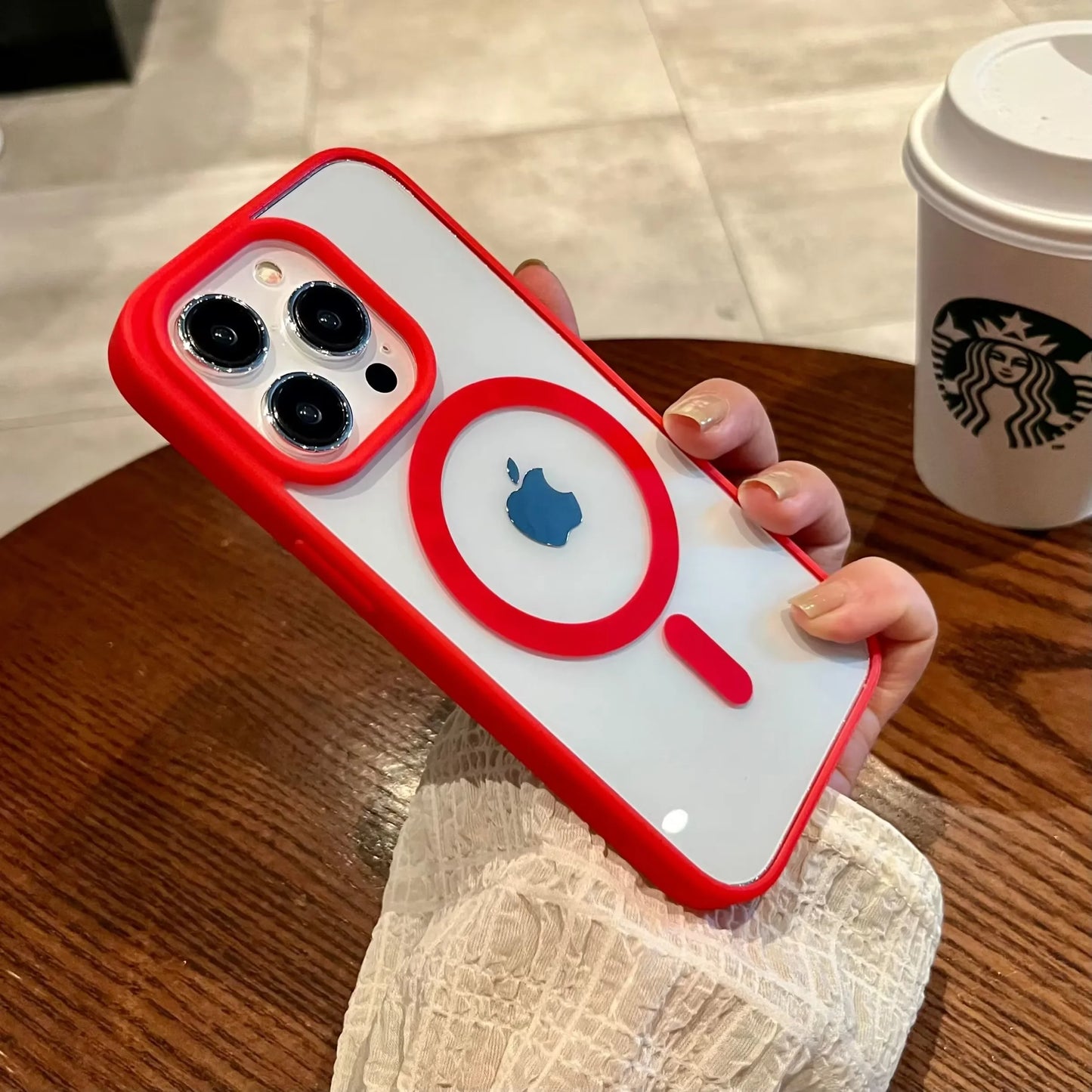 Luxury Magsafe Transparent Case For iPhone 16 15 14 13 12 11 Pro Max Plus X XS XR 13 Mini Magnetic Wireless Charge Phone Cover