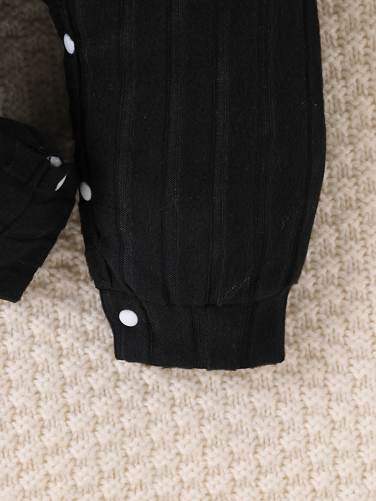 Baby Knitted Onesie Set Two-Piece Fresh Forest System Color Block Stripes Snap Bottom Soft Knitted Comfortable Warmth