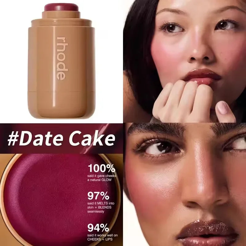 Rhode Skin Pocket Blush Stick Lip Cheek Hydrating Stick Natural Rouge Powder Blusher Cream Lipstick Cheek Teacup Candy Color