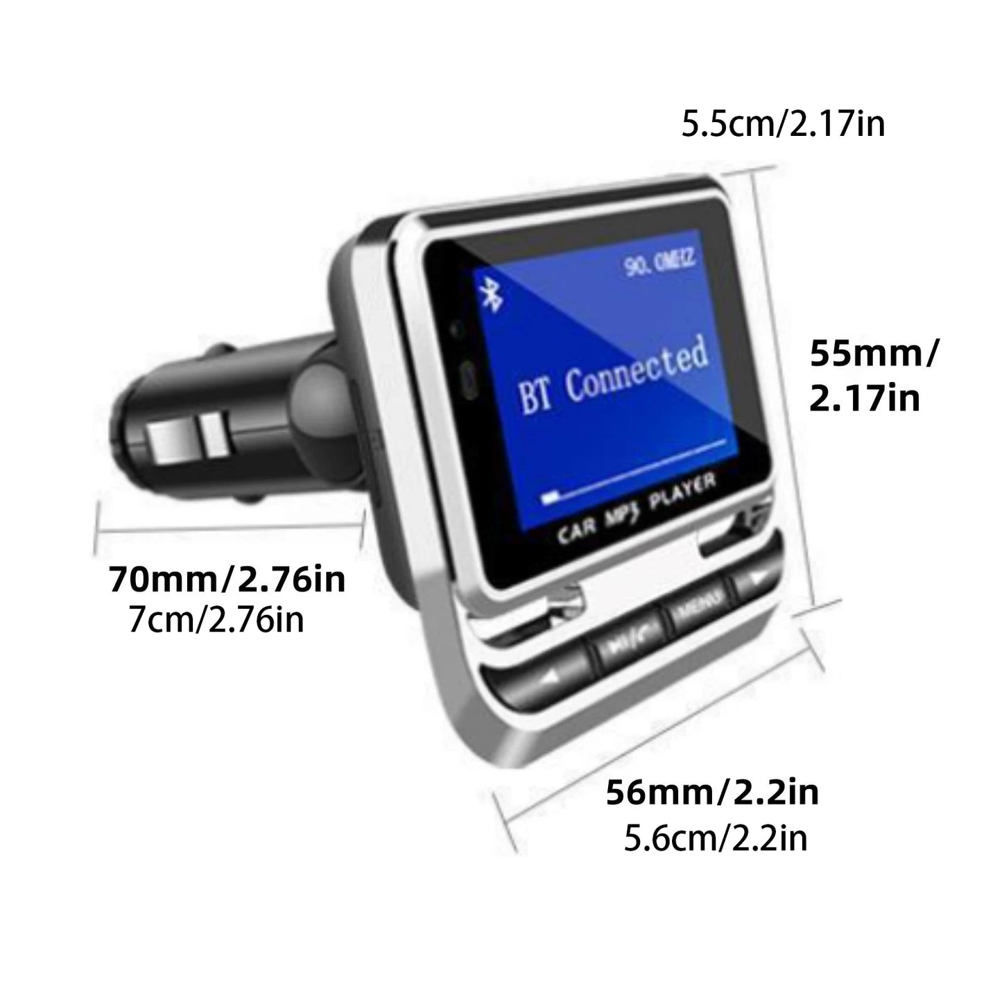 1.4 inch LCD Display Bluetooth FM Transmitter For Car MP3 Player Handsfree Radio Music Adapter USB Car Charger Remote Control