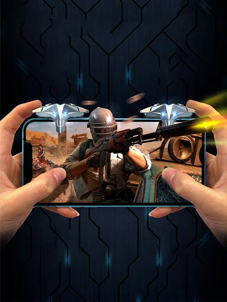 G10 Mobile Phone Game Trigger 4 Fingers Aim Shooting Free Fire L1 R1 Gamepad Joystick Controller for IOS Android E-sports Button