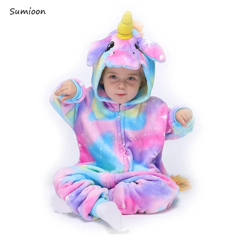 Dinosaur Cosplay Children's Costume Cute Kids Sleepwear Flannel Animal Onesies Boys Girls Pajamas Christmas Party Jumpsuit