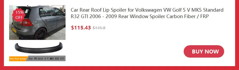 ABS Auto Car Rear Bumper Reflectors Stripe Light Lamp Left Right Red For Volkswagen VW Golf 5 V MK5 R32 Only 2006-2009 2PCS/Set