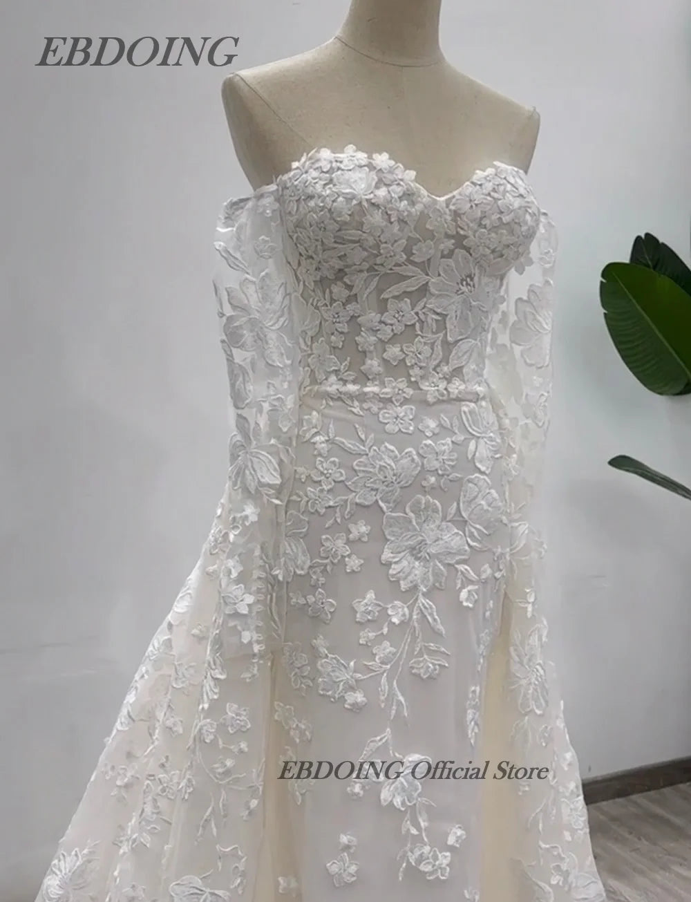 Newest Wedding Dress Mermaid 2 in 1 Sweetheart Neckline With Deta Customized Bride Gowns Vestidos De Novias