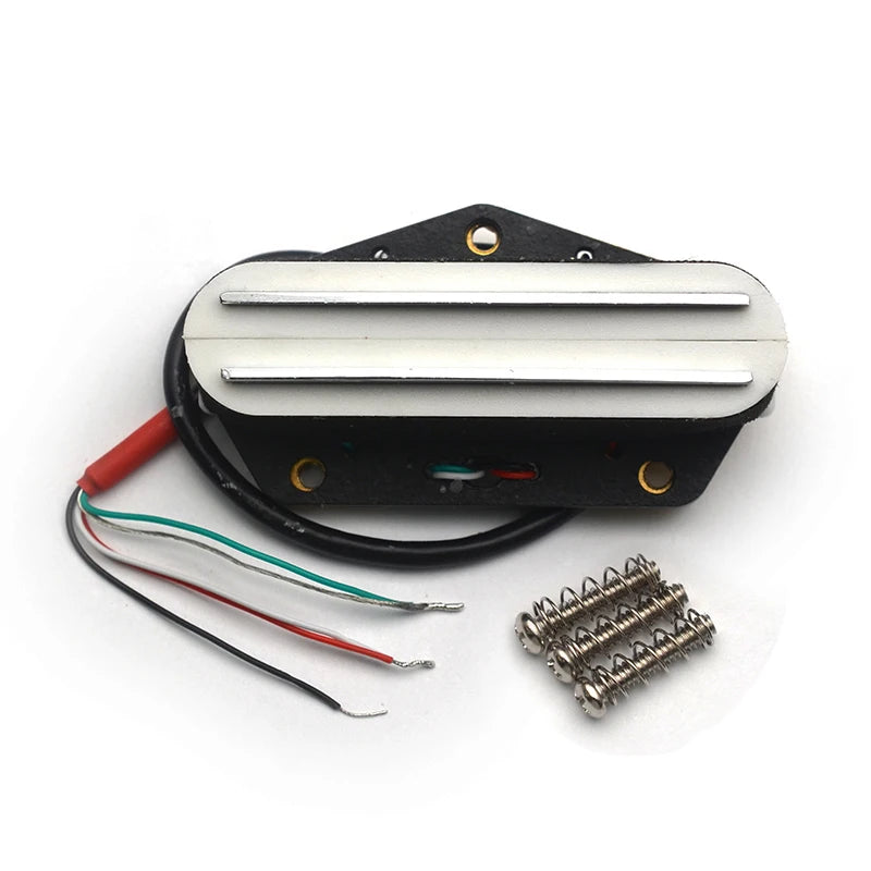 Black with Silver Dual Rail Dual Coil Magnetic Bridge Pickup Humbucker for TL Electric Guitar
